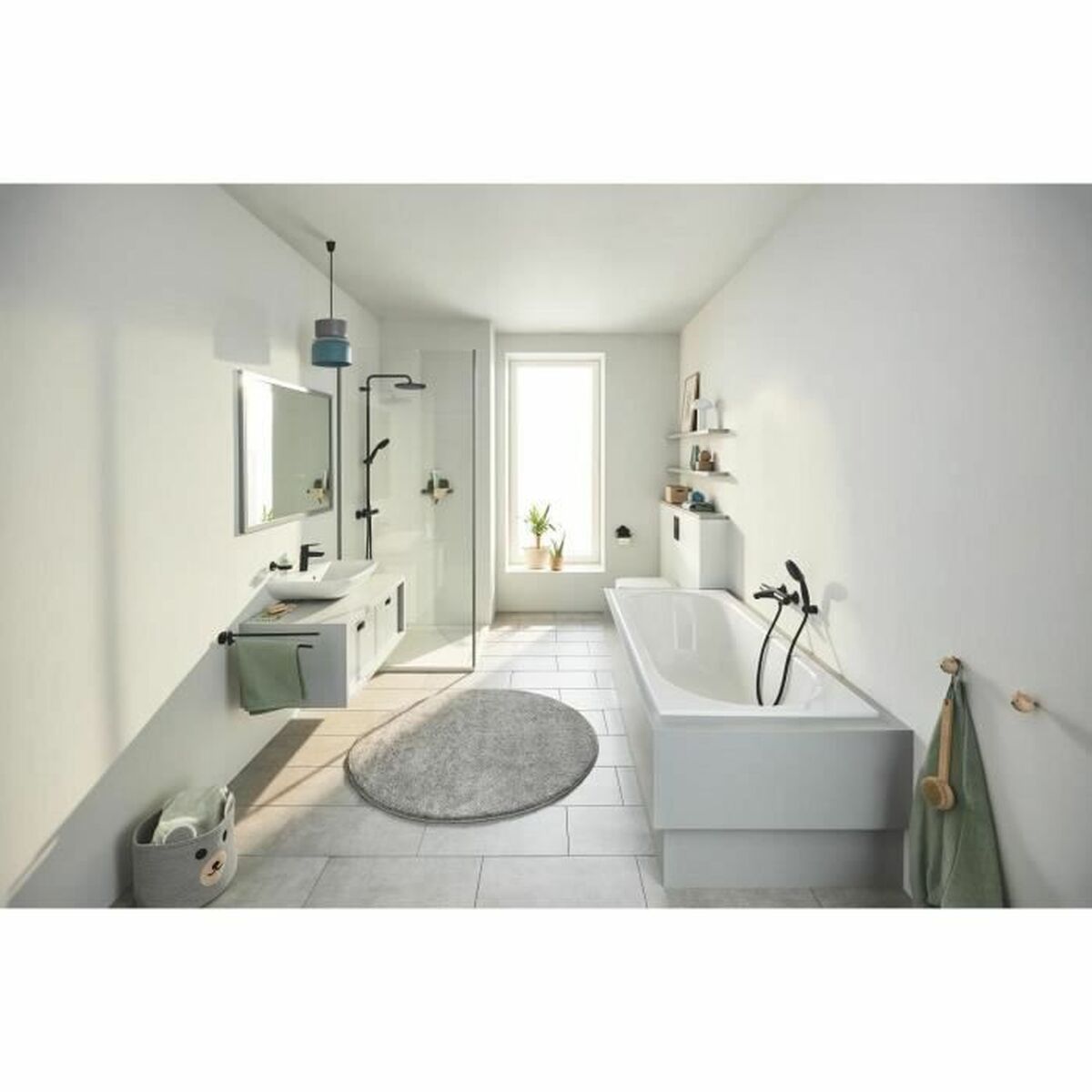 Hane med blandingsbatteri Grohe Metal Kobber